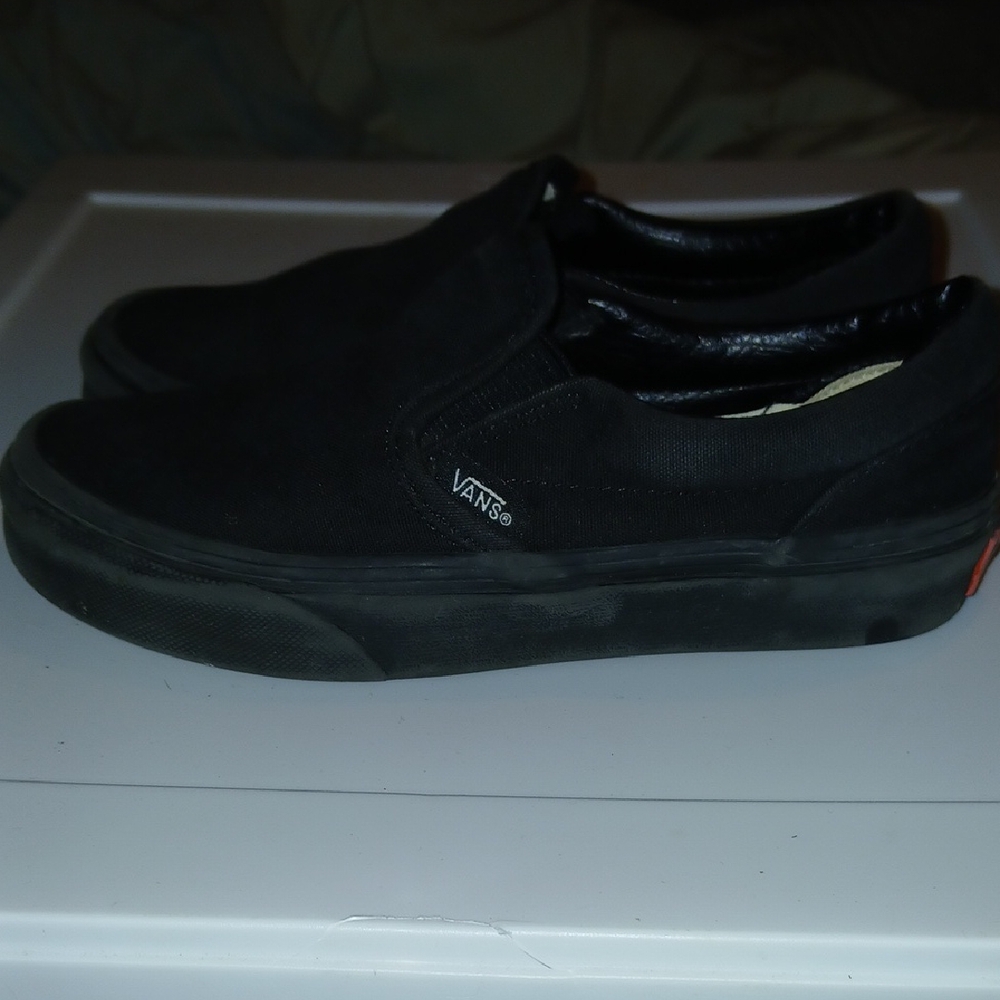 Vans Kids Black Slip-On Sneakers